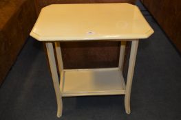 Cream Painted Occasional Table with Undershelf