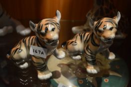 Two Russian Tiger Cubs by Lomonosov