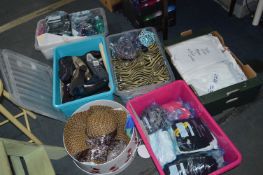 Five Boxes of Ladies Clothing; Tops, Trousers, Hat