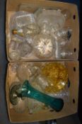Two Boxes of Glassware; Fruit Bowls,. Drinking Gla