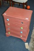 Small Painted Four Height Chest of Drawers