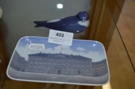 Royal Copenhagen Pottery Dish and Swallow Ornament