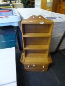 Pine Wall Mounted Kitchen Unit with Spice Drawers