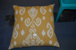 Large Light Brown Patterned Cushion