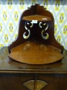 Mahogany Corner Shelf Unit