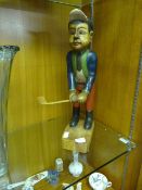 Carved Wood Decorative Golfer