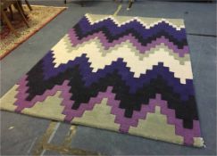 Multicoloured Patterned Rug 160x230cm