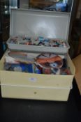Needlework Sewing Box and Contents