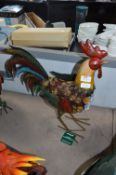 *Painted Tin Garden Decoration - Cockerel