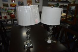 *Crystal Table Lamp 2pk