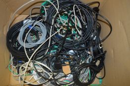 *Box of Assorted PC and CCTV Cables