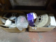 Box of Cable, Light Fittings, etc.