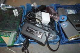 *Three Plastic Crates Containing Circuit Boards, A