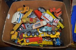 Box Containing Play Worn Corgi, Lesney and Matchb