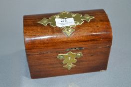 Mahogany & Brass Tea Caddy