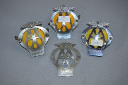 Four Chrome AA Grill Badges