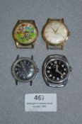 Four Wristwatch Cases