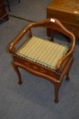 Edwardian Inlaid Mahogany Piano Stool