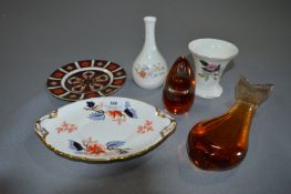 Royal Crown Derby Dish, Side Plate, Wedgwood Paper