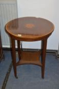 Edwardian Inlaid Mahogany Circular Occasional Tabl