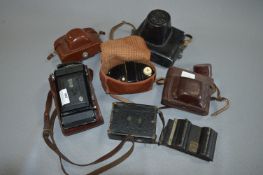 Collection of Six Vintage Cameras - Zenit, Zeiss,