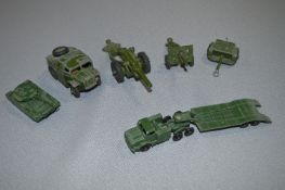 Six Dinky and Lesney Military Vehicles