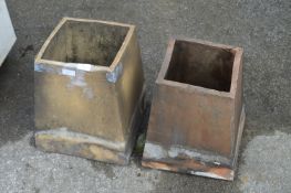 Pair of Small Square Chimney Pots