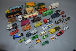 Basket Containing Play Worn Matchbox, Corgi, Model