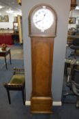 Oak Cased Grandmother Clock with Westminster Chime