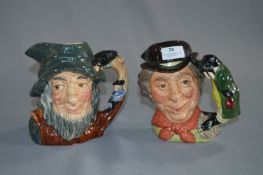Two Large Royal Doulton Toby Jugs - Rip Van Winkle