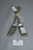 Pair of Georgian Silver Forks - Glasgow 1822, Appr