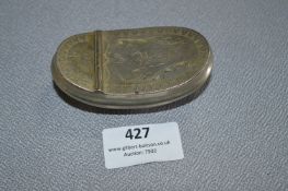 Victorian Stainless Steel Snuff Box circa 1889