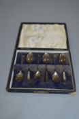 Cased Set of Sic Silver Teaspoons - Sheffield 1924