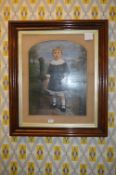 Framed Portrait Painting of Evelyn Hartley