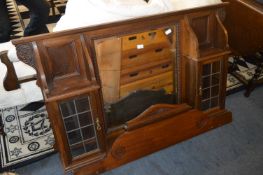 Over Mantel Mirror with Lead Glazed Doors