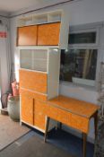 1950's Larder Unit, Wall Cupboard and Formica Tabl