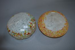 Two Glass Marble Effect Ceiling Light Shades