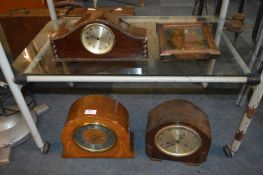 Box Containing Four Mantel Clock