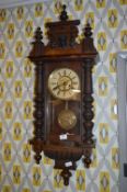 Walnut Cased Pendulum Wall Clock