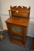 Victorian Mahogany Music Cabinet with Mirrored Bac