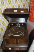 Carna Oak Cased Wind Up Gramophone