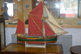 Large Scale Model Thames Sail Barge on Stand