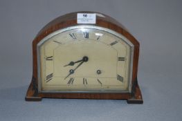 Walnut Cased Mantel Clock