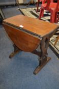 Small Oak Swivel Top Drop Leaf Table