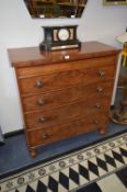 Victorian Mahogany Four Height Chest of Drawers
