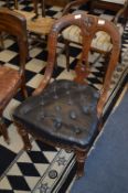 Victorian Carved Back Dining Chair with Button Rex
