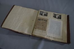 Leather Bound Scrap Album WWII Era Correspondences