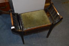 Edwardian Inlaid Piano Stool & Sheet Music
