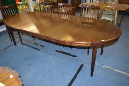 Bramin Denmark Oval Dark Teak Extending Dining Tab