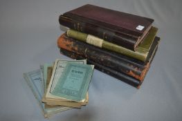 Four Leather Bound Victorian Ledger Books
